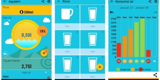 Aplikasi pengingat minum air