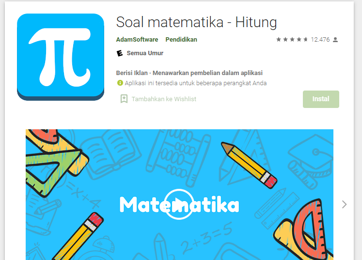 Aplikasi belajar matematika gratis