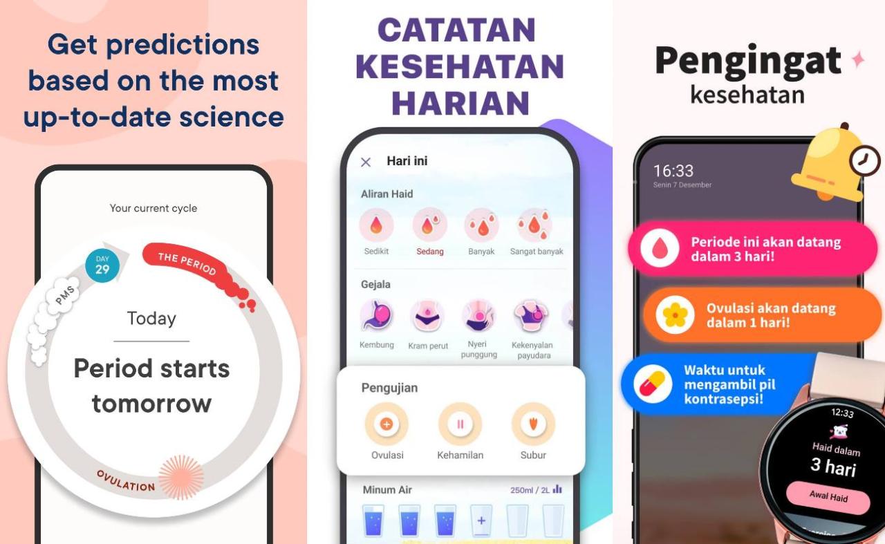 Aplikasi kalender menstruasi akurat